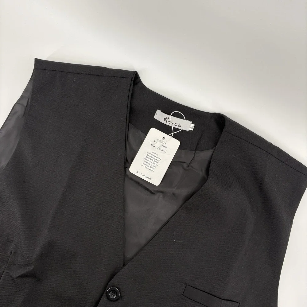 Men's 4XL‎ Fit Formal Dress Vest Adjustable Waistcoat for Business Wedding Party